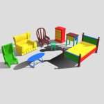 cartoon furniture 3d model