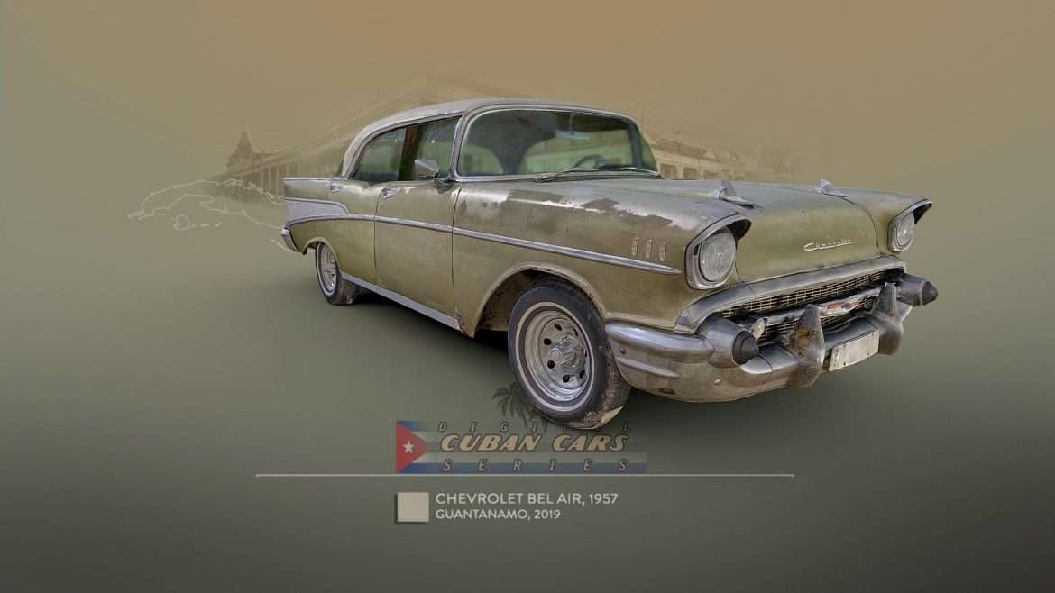 chevrolet 1957 bel air guantanamo cuba 3d model