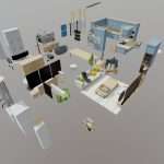 classic style porch house furniture only pack 3d model