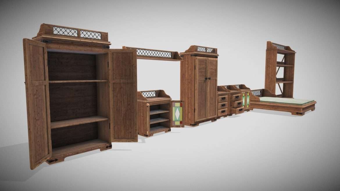 comy furniture set 3d model