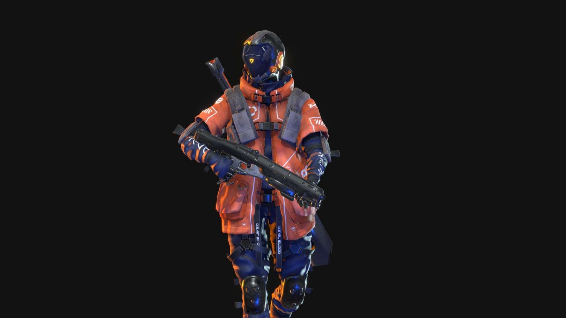 Cyberpunk Bled Robot