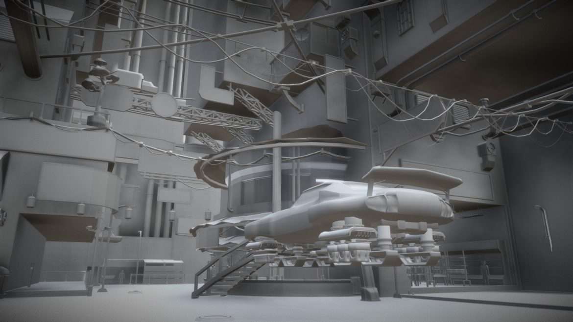 cyberpunk city assets 3d model