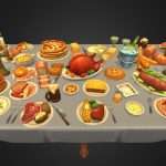delicious food stuffz 3d model