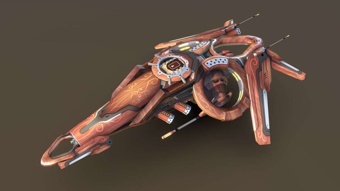 drone v2 wood 3d model