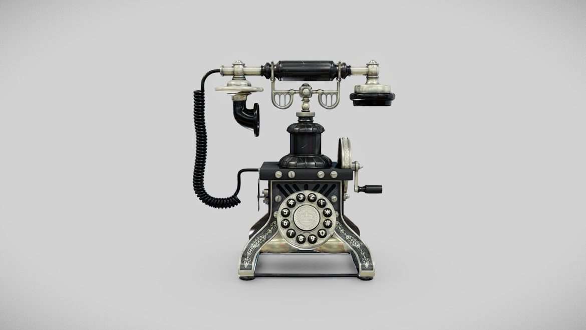 eiffel tower 1892 reproduction telephone 3d model