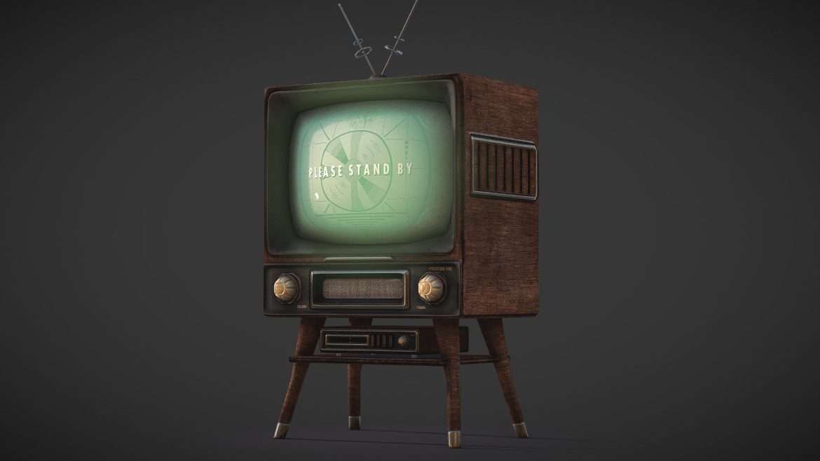 fallout radiation king tv set 3d model