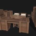 fantasy furniture set2 3d model
