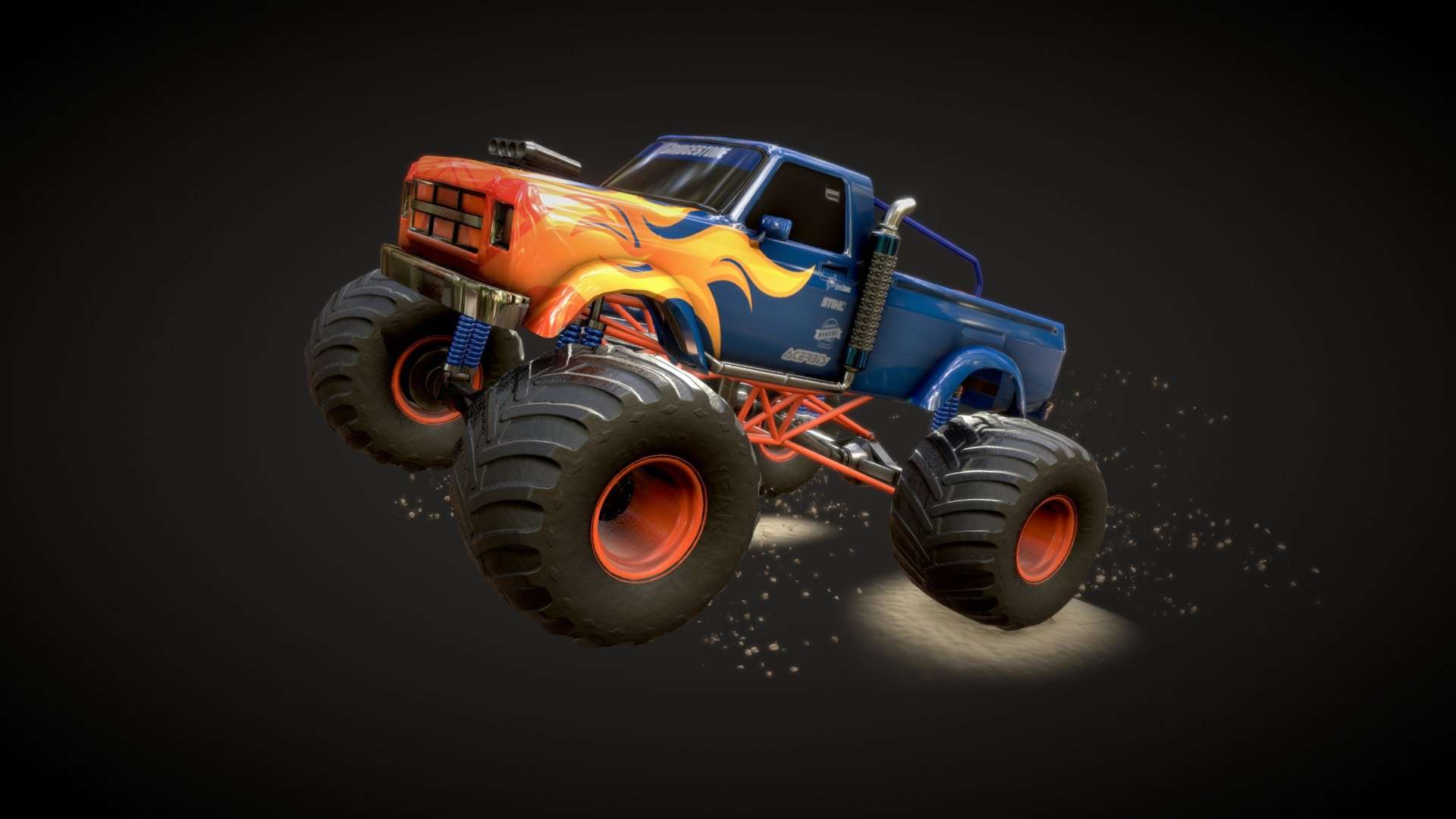 FLAMES IN Monster Truck