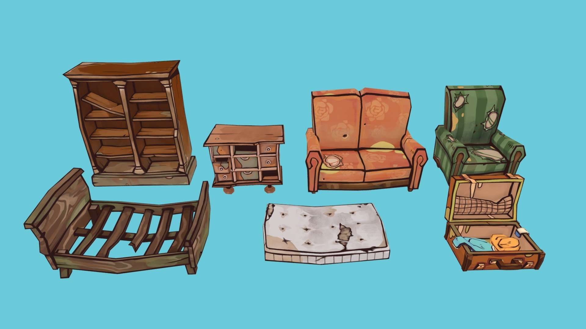 Flotsam props – furnitures