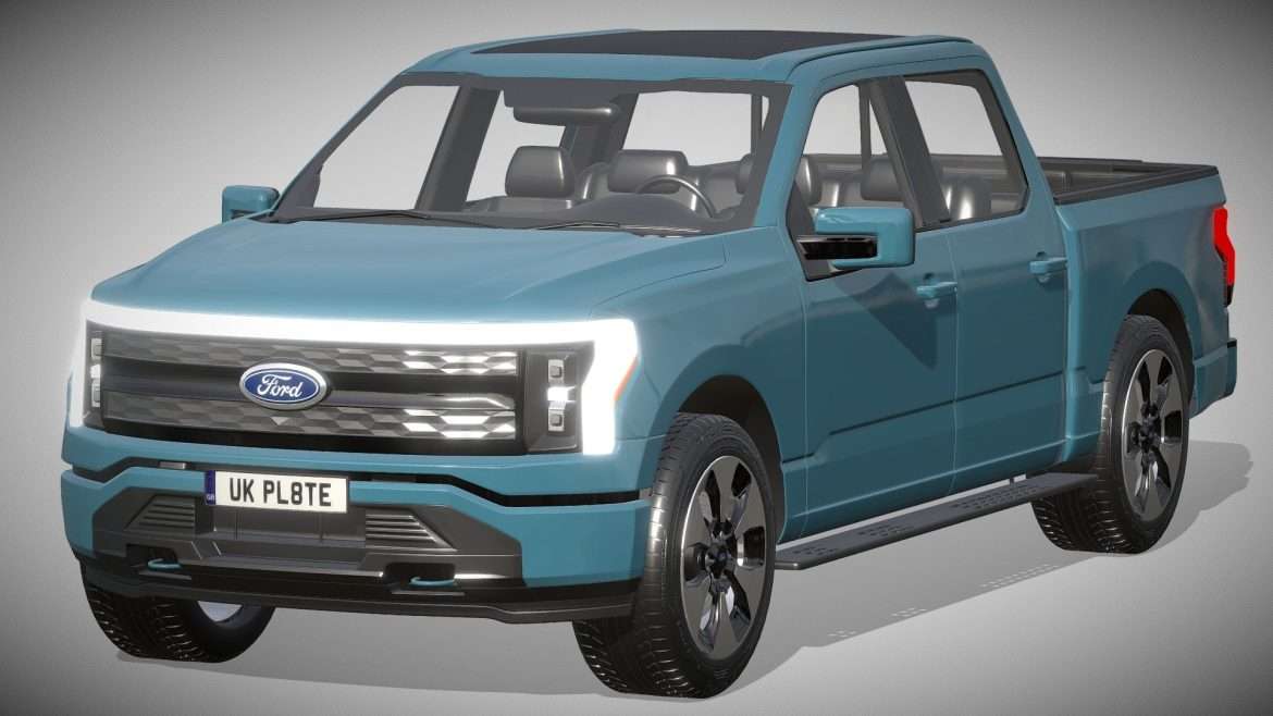 ford f 150 lightning 2022 3d model