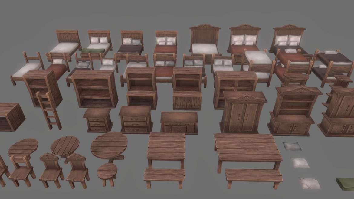 furniture pack 01 3d model