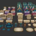 furniture pack 02 3d model