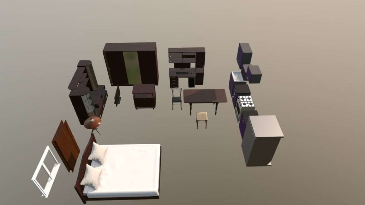 furniture pack devices kitchen 3d model