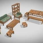 furniture set mobili esse 3d model