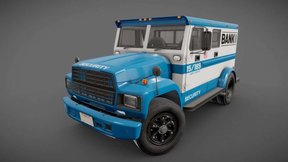 generic american armored truck 3d model