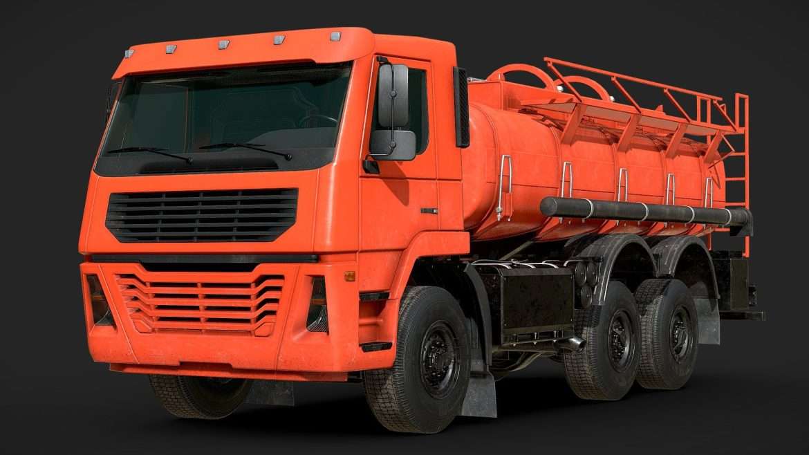 generic tanker cistern truck 3d model
