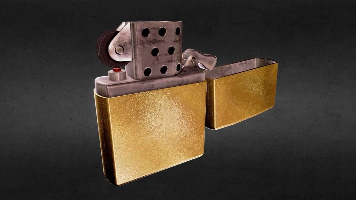 gold lighter 3d model