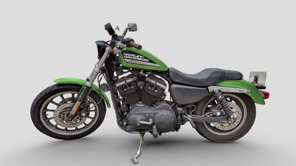 harley davidson sportster 883r custom 3d model