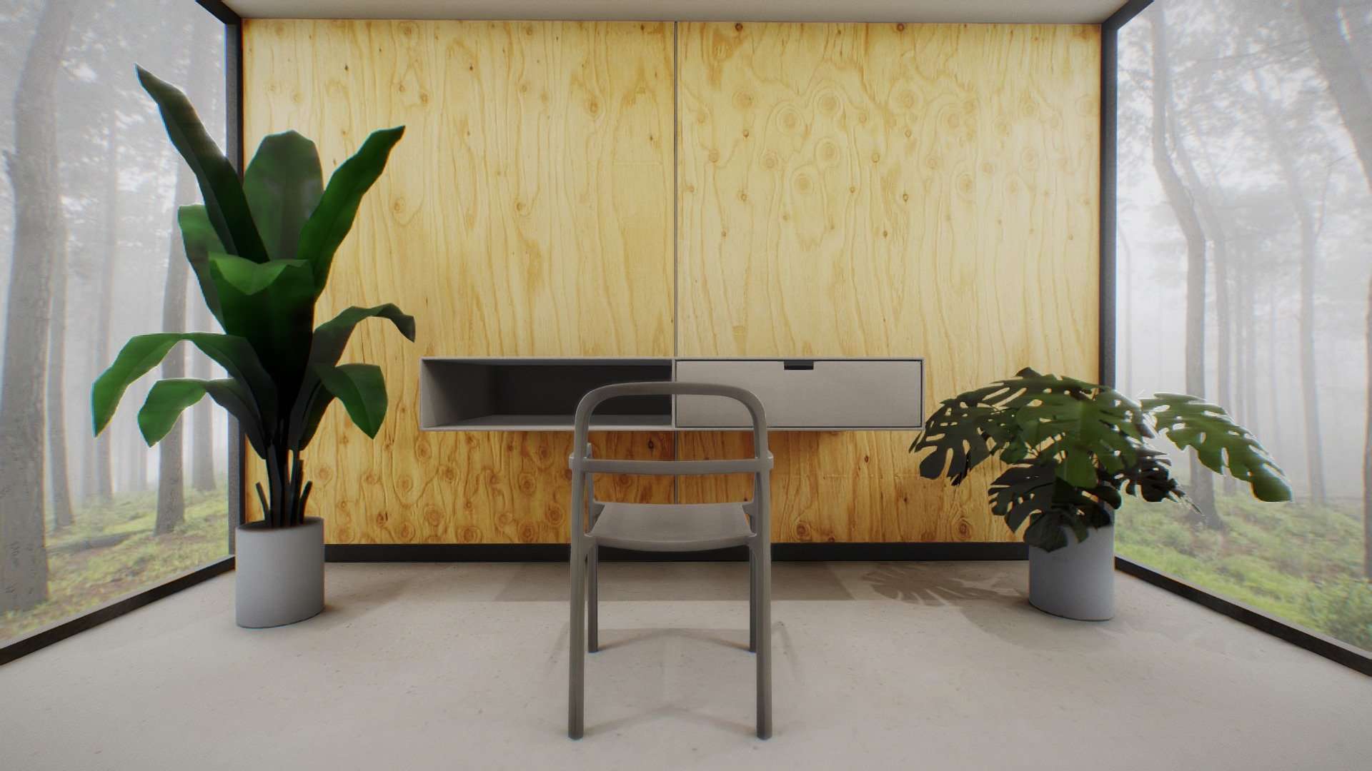 Home Office VR Scene Virtual Desktop + 3ds Max