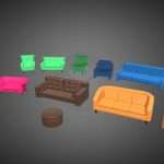 Home Sofa Furniture Cartoon Simple Style