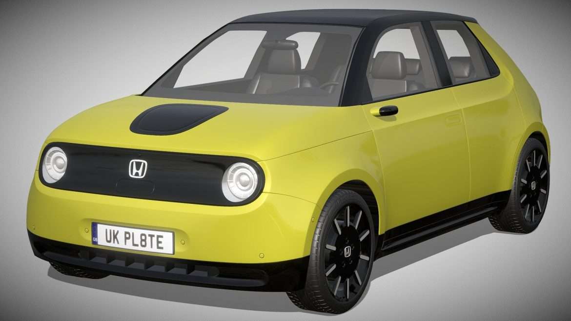 honda e prototype 3d model
