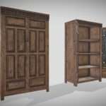 hp furniture armadio open and close 3d model