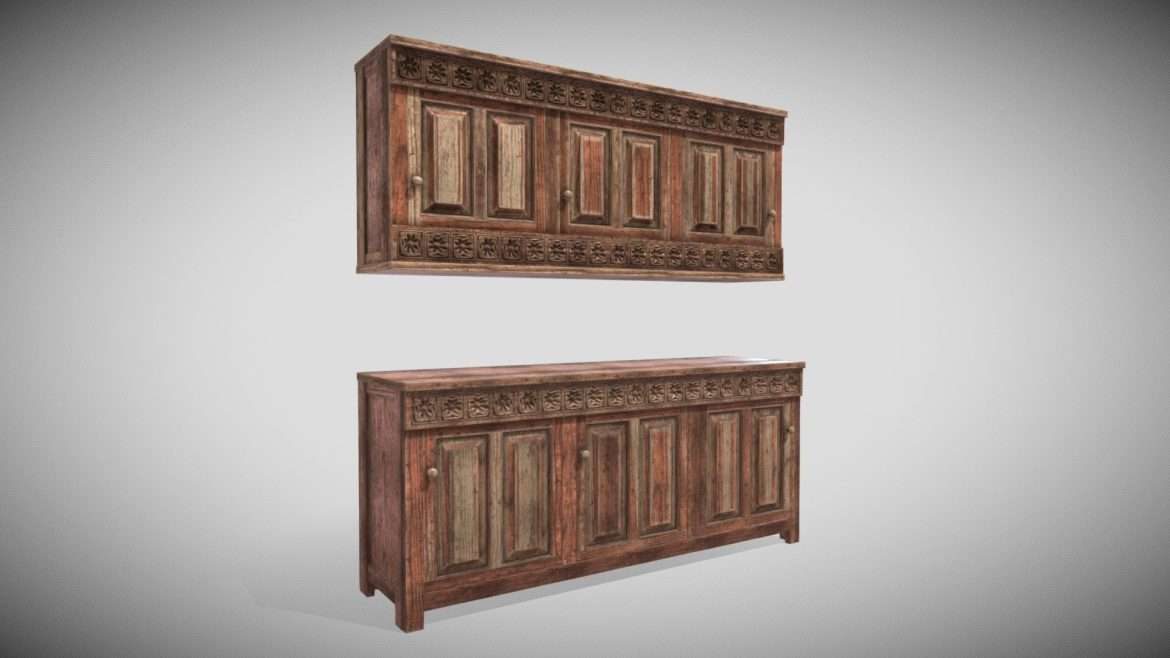 hp furniture credenzina scaffalto 3d model