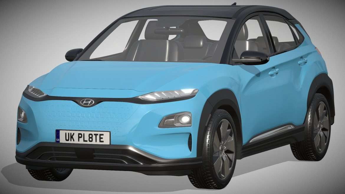 hyundai kona electric 3d model