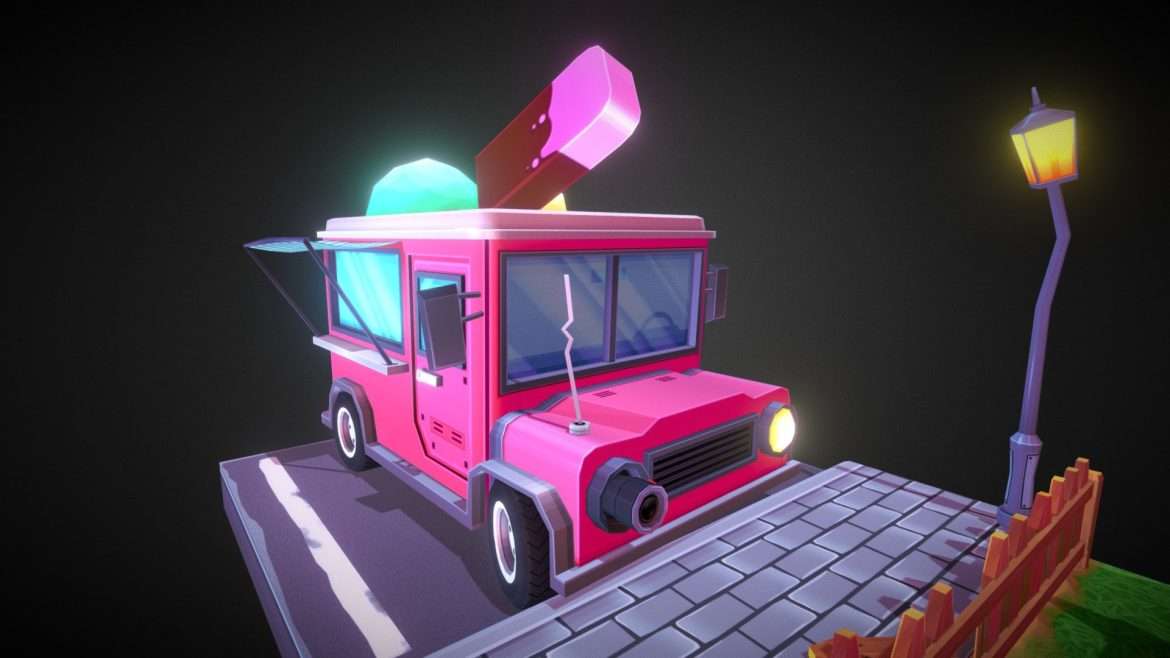 ice cream van 3d model
