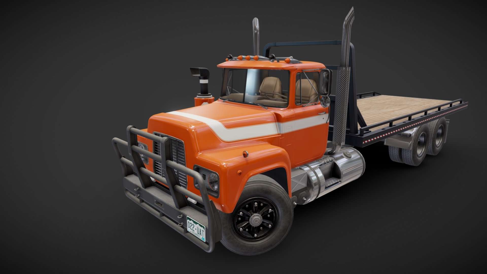 Industrial flatbed truck