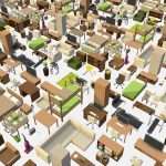 isometric home office furniture fitness pack 3d model