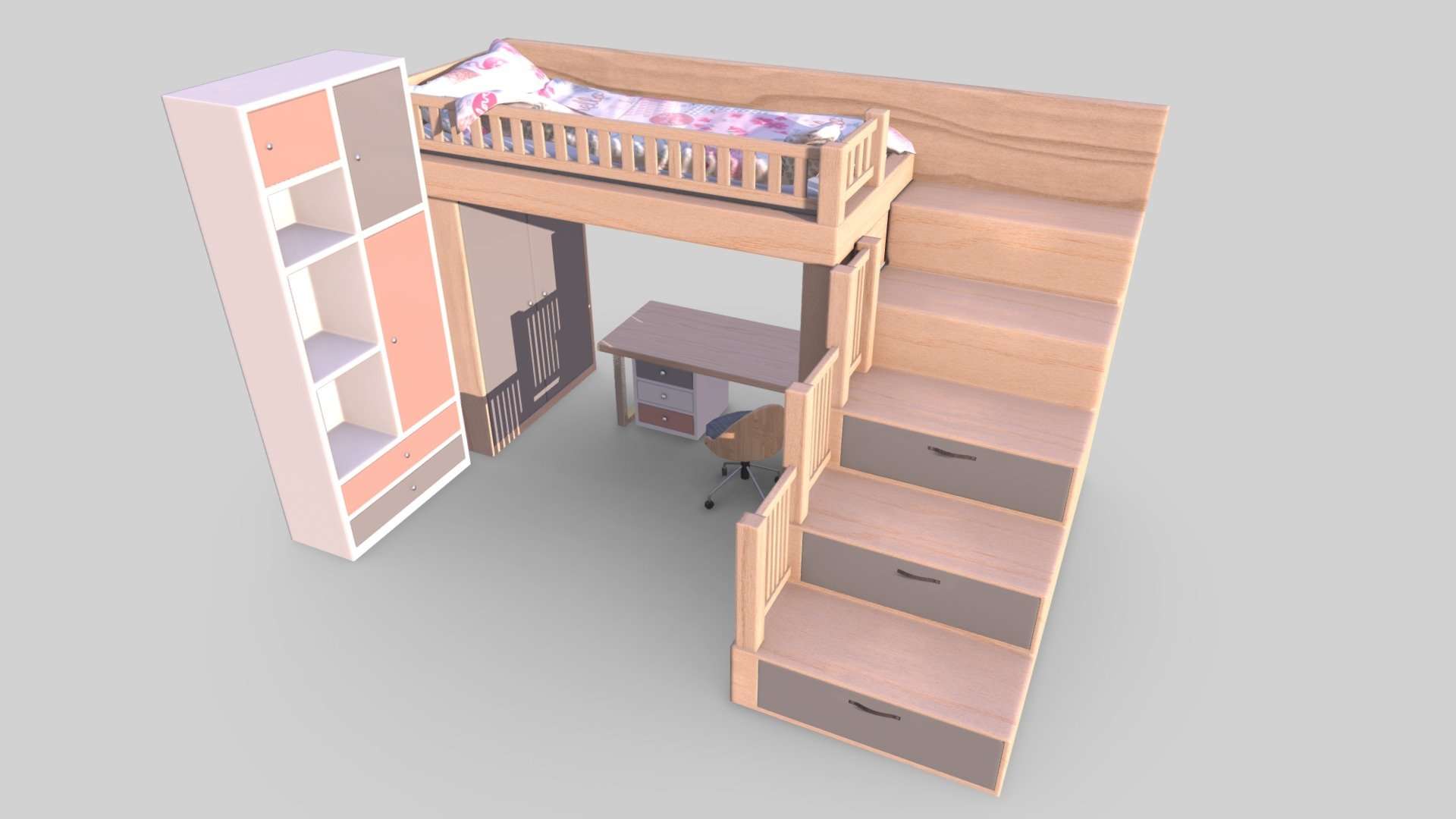 Kids Room Furniture Set | Game Assets