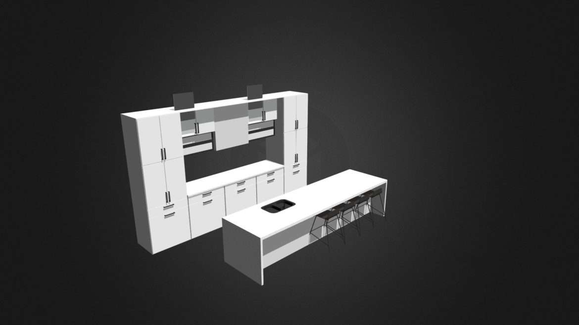 kitchen furniture set 3d model