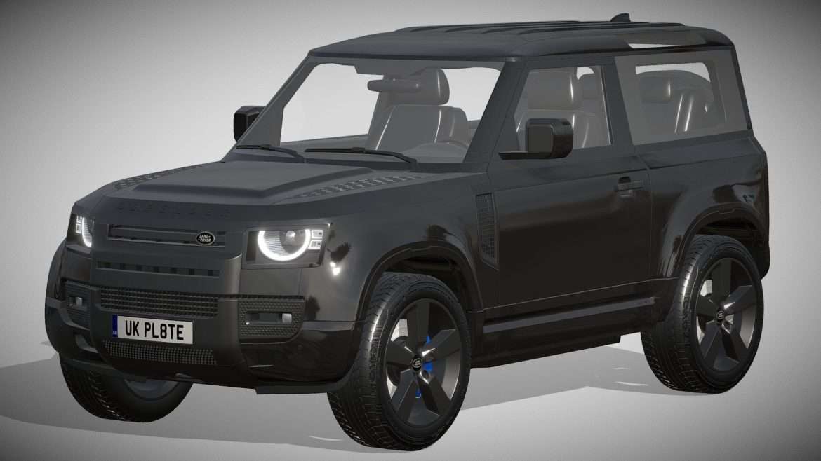 land rover defender 90 v8 2022 3d model