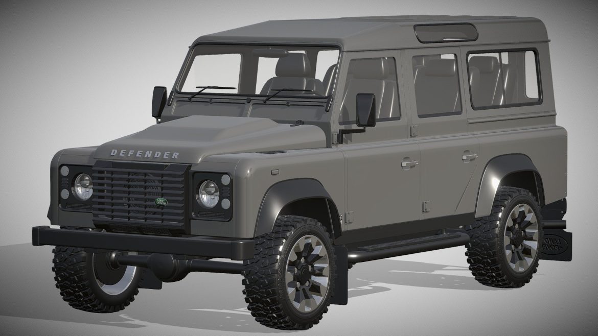 land rover defender works v8 4 door 2018 3d model