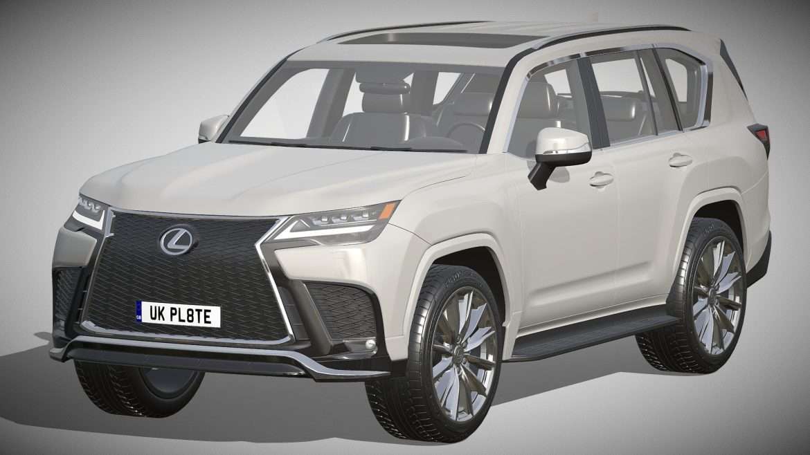 lexus lx600 f sport 2022 3d model
