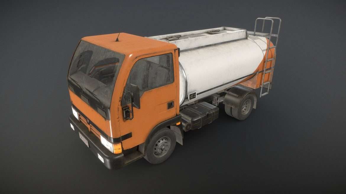 light truck cistern low poly 3d model