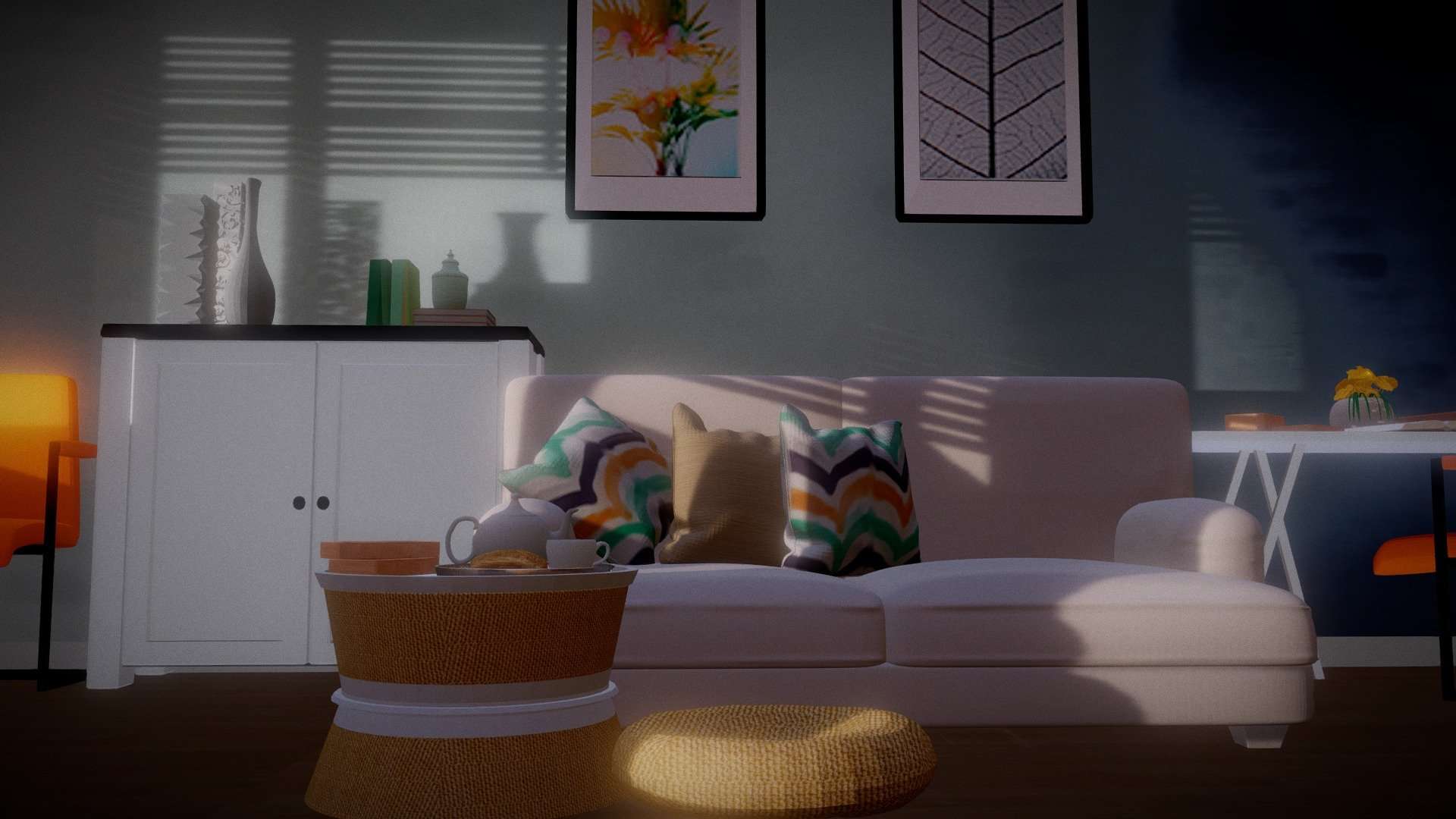 Living Room 2 Isometric LowPoly
