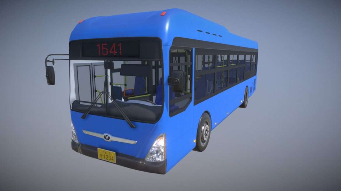 low floor bus 3d model