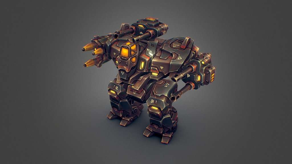 mech constructor heavy mech 3d model