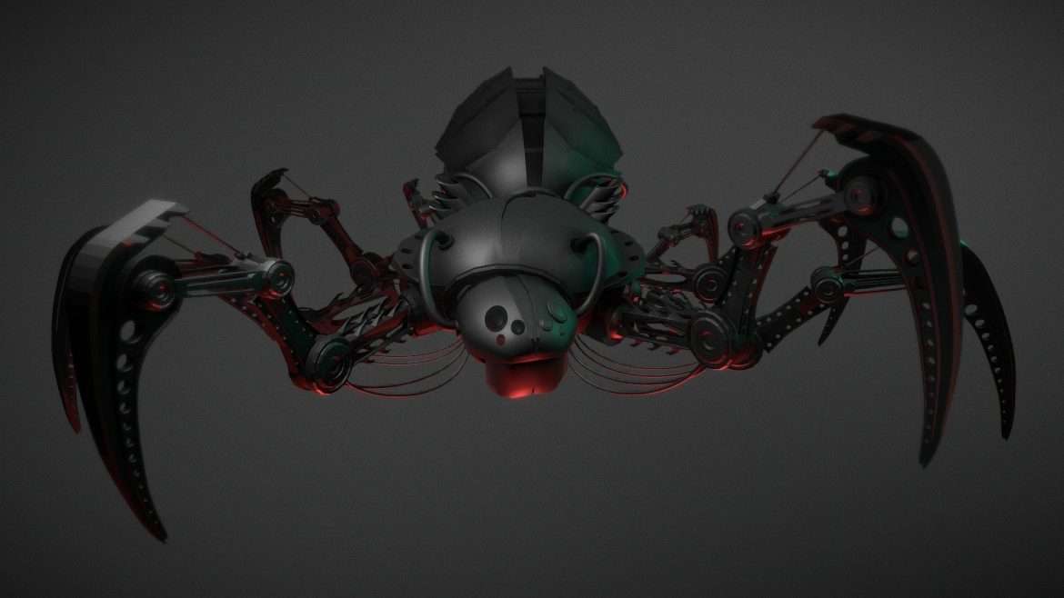 mechanical spider 3d model