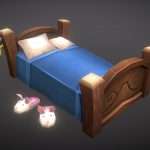 medieval bed 3d model