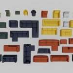 Medium Poly Sofa Collection