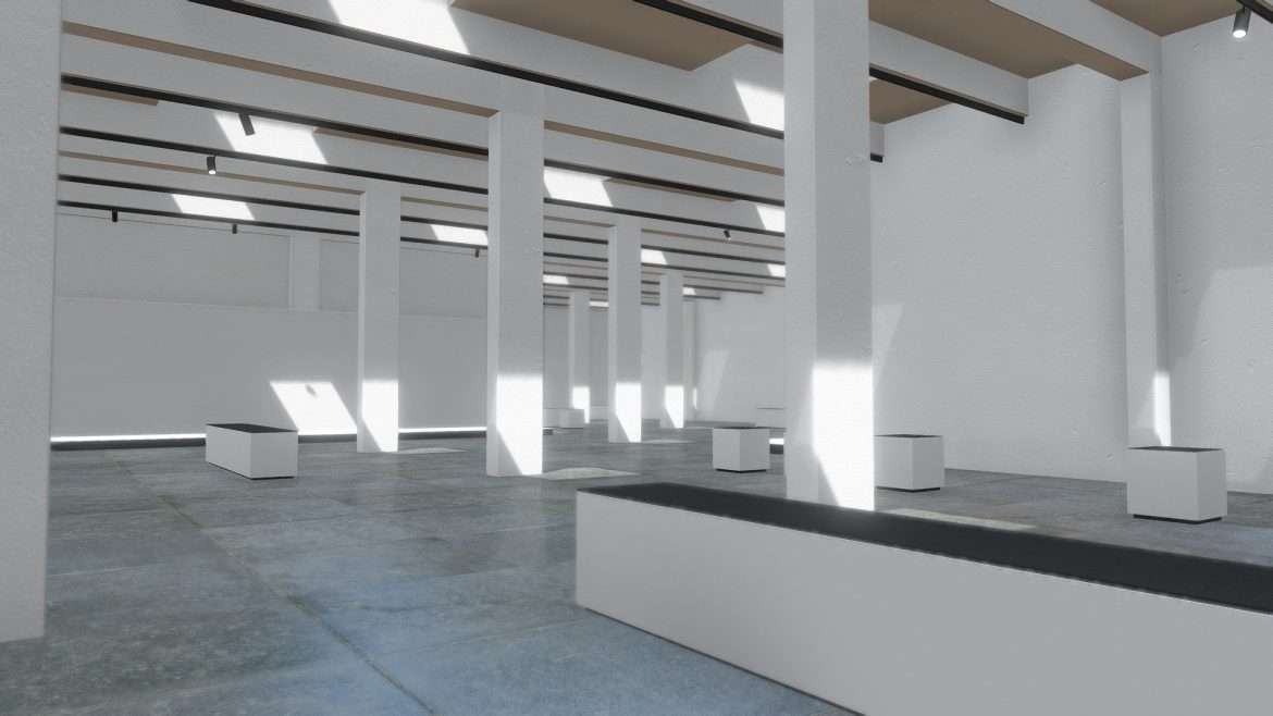 minimal vr showroom gallery for products vol2 3d model