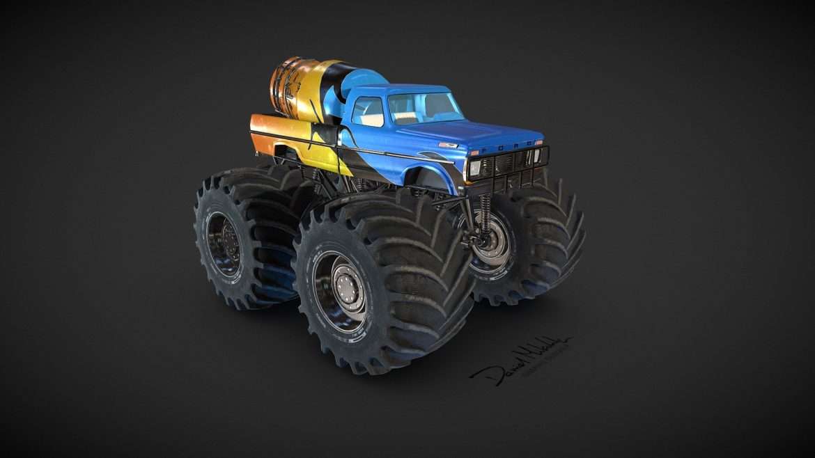 monster truck bigfoot 3d model