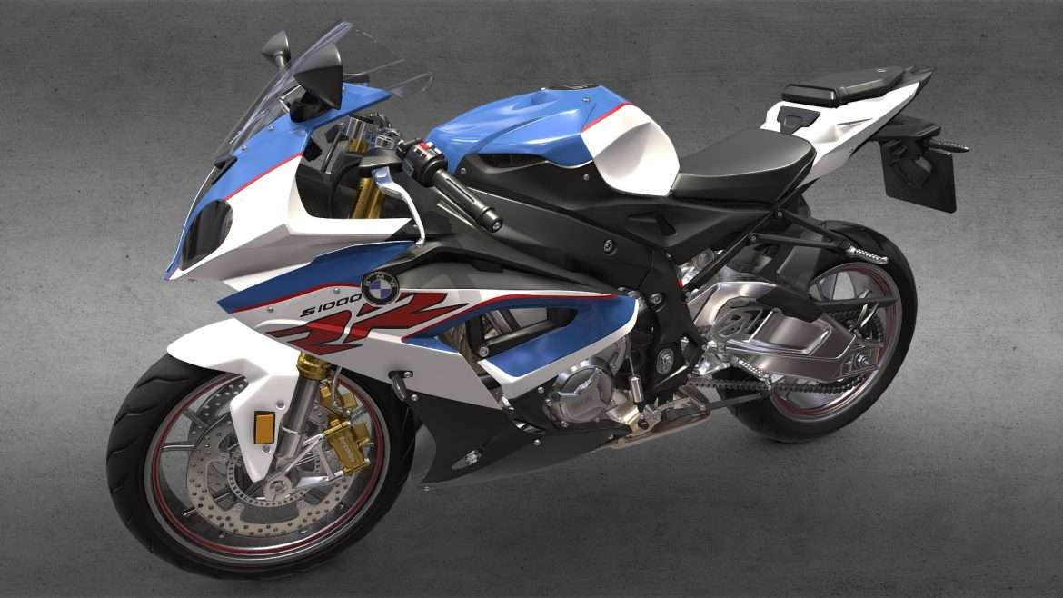Bmw S1000rr Motorcycle 3d Model - High-detail BMW S1000RR motorcycle 3d model with realistic textures and carbon fiber fairings