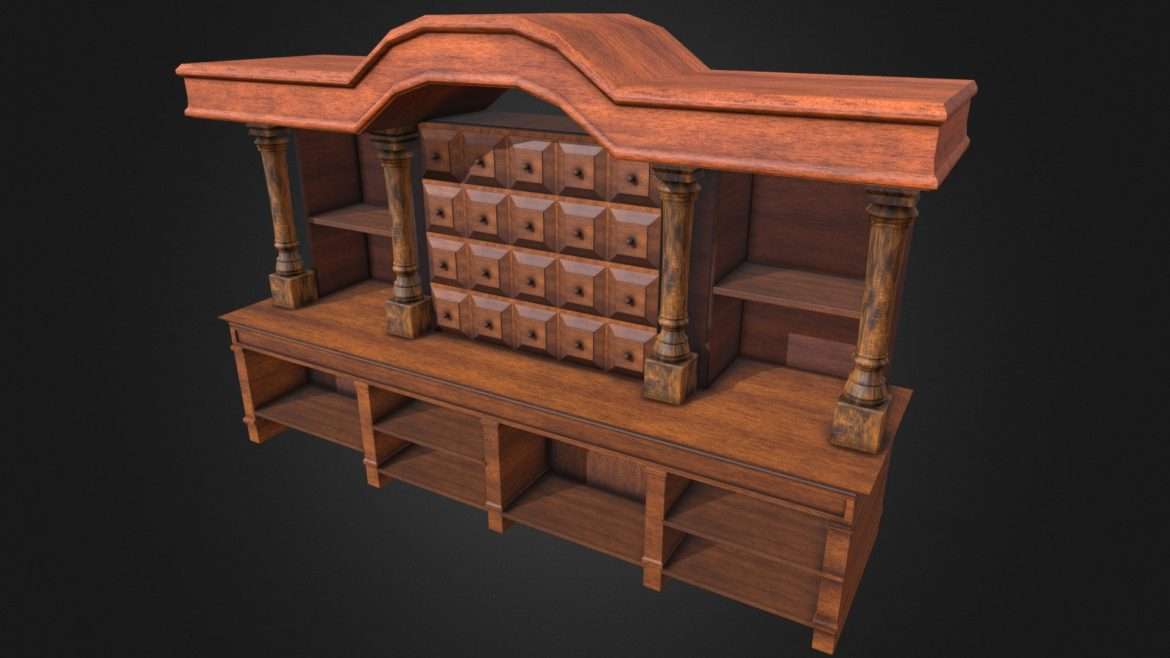 mueble victoriano victorian furniture 3d model