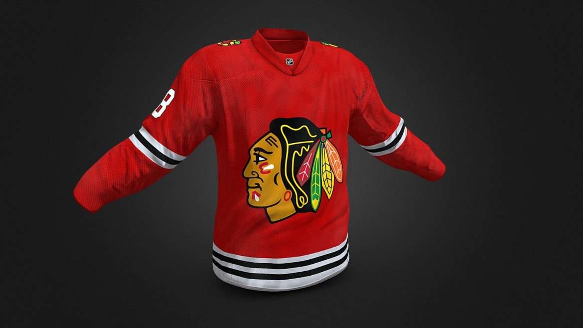 chicago blackhawks jersey 3d model