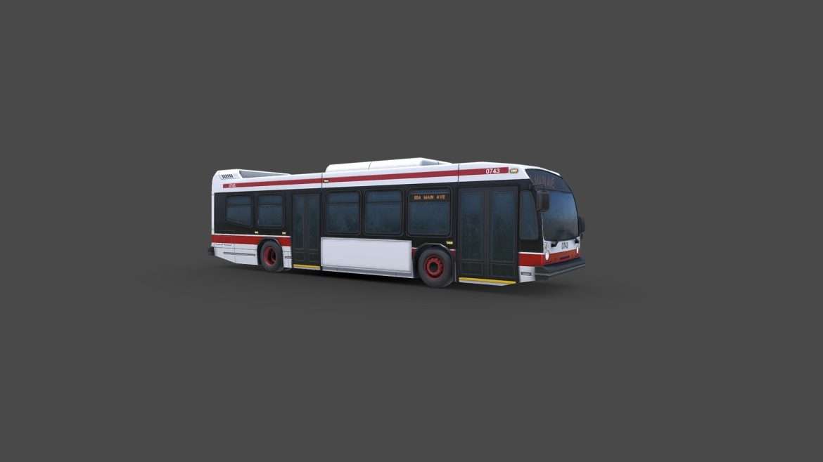 novabus lfs transit bus 3d model