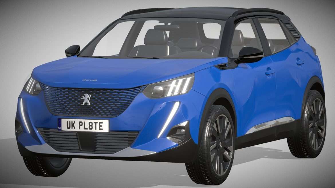 peugeot e 2008 3d model